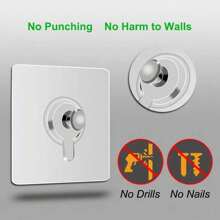 20Pcs Adhesive Wall Mount Screw Hooks, No-Trace Sticker Screw Hanging Nails For Bathroom Kitchen - 20 pcs - View 3
