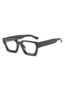 1 Stück quadratischer Brillenrahmen, modische Nicht-Verschreibungsbrille, hochwertiger Farbbrille - Schwarz - Übersicht 4