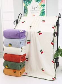 Towel And Bath Towel Set, Large And Small Sizes Bathroom Face And Body Towels For Adults And Green, Purple, Red, Orange, Pink, White And Brown Microfiber Towels For Girls And Soft And Absorbent Mother's Day Gift For My Mother Home Bathroom Decor Fall Decor Back To School For Beauty Salon Home Bathroom