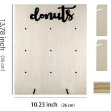 1 pièce, Présentoir à beignets en bois, Panneau d'affichage mural à beignets, Support à beignets en bois pour décoration de fête, mariage, anniversaire, fournitures de fête