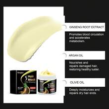 Ginseng Hair Mask, Deeply Nourishing Hair Mask, Deeply Moisturizing & Nourishing, Smooths Dry, Frizzy Hair, Restores Shine & Condition