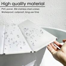Bathtub Tray, Foldable Anti-Dust Bathtub Cover Bath Insulation Cover, PVC Shutter Bath Lid Fit Most Tubs, Can Store Wine Glass, Books, Tablets, Cellphones - White - View 4