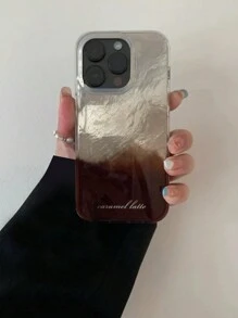 Glacier Textured Coffee American Style Compatible With IPhone 15 Pro Max Phone Case, Laser Engraved Compatible With IPhone 14 Pro 13 12 11 XS XR X Protective Shockproof Cover