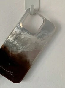 Glacier Textured Coffee American Style Compatible With IPhone 15 Pro Max Phone Case, Laser Engraved Compatible With IPhone 14 Pro 13 12 11 XS XR X Protective Shockproof Cover
