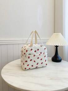 3 Pcs Back To School Backpack Set - Stylish Large Capacity Backpack&Lunch Bag& Pencil Case Multi-Pack,With Laptop Compartment Strawberry Pattern Backpack Featuring Adjustable Straps Spacious Multi-Pockets - Lightweight Portable Zipper Bags For Women/Girls/Students/Teens/Graduates Perfect For Outdoor/Travel/Middle School/High School /College, Bags For University, University Essentials