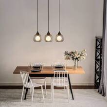 ZMH Pendant Light Dining Table Hanging Lamp Vintage: Black Dining Table Lamp E27 Dining Room Lamp Retro Kitchen Industrial Hanging Light Metal Pendant Lamp For Dining Room Living Room Study Restaurant Office