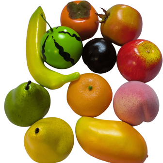 1/3/6/9个仿真水果假苹果梨芒果猕猴桃橙子葡萄桃芒果香蕉柠檬仿真模型摄影道具展示逼真家居餐桌装饰