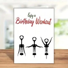 1pc Humorous Birthday Card Christmas Card With Bottle Opener Design - Perfect For Family, Friends And Colleagues