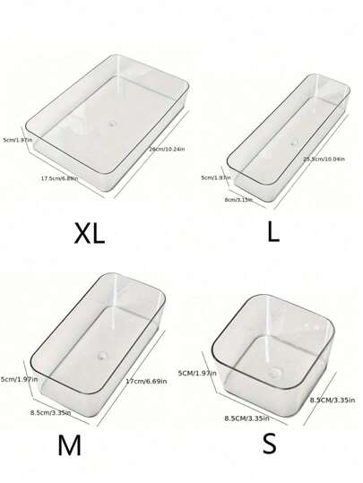 1PC Acrylic Desktop Storage Display Box Multifunctional Dresser Sundries Storage Box Cosmetic Snacks Transparent Skin Care Products Desktop Household Drawer Storage Box