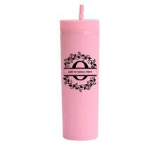 1pc Customized Name Initials A-Z Printed 16oz Plastic Water Bottle, 3 Color Options, Customized Name Tumbler Cup For Beverages, Flat Bottom Milk/Coffee Mug, Travel Accessory, Festival/Wedding Party Gift