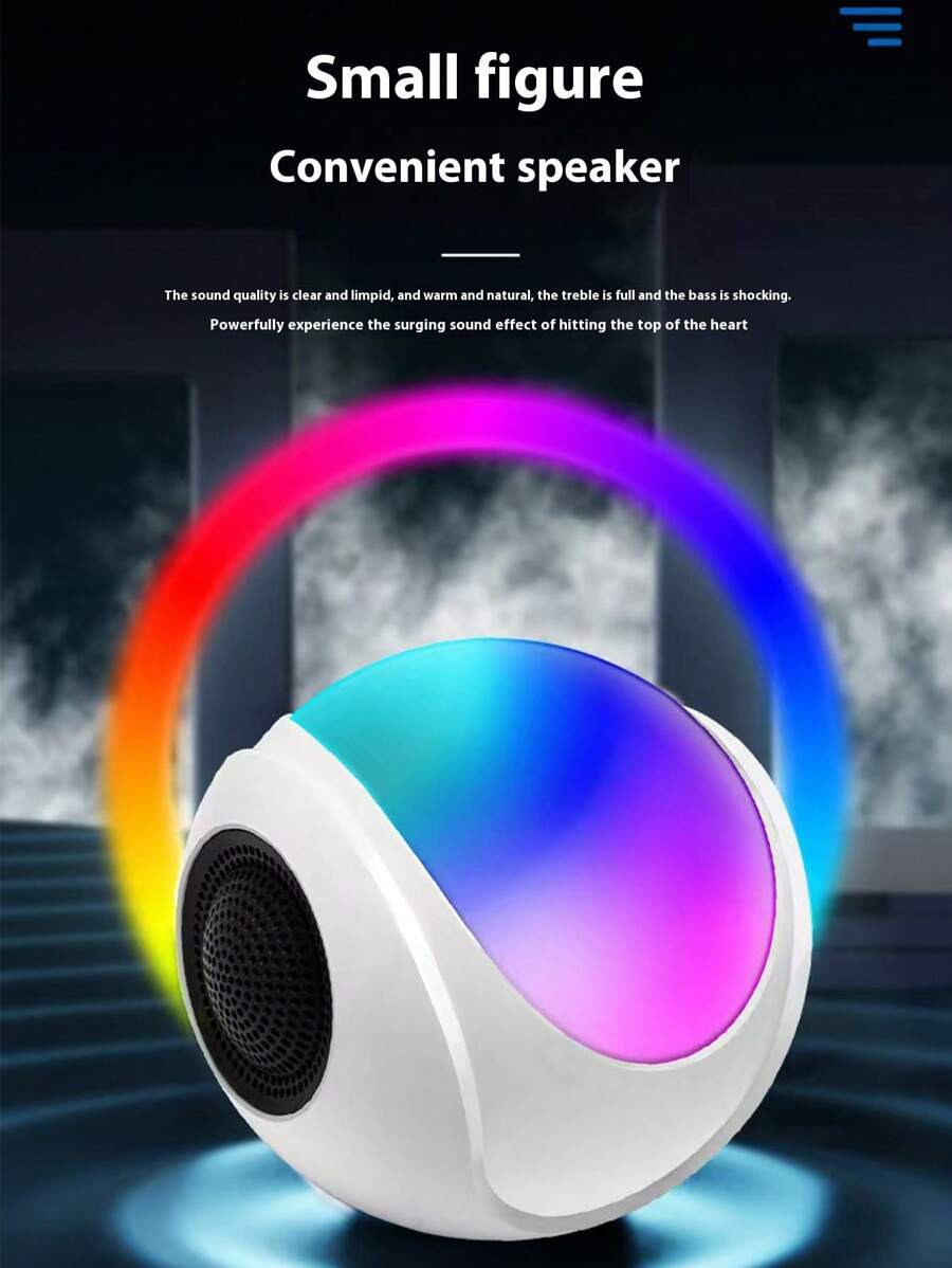 Głośnik Bluetooth Kreatywny Mini Karta Prezentowa Kolorowy Kolorowy RGB ...