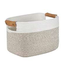 Contenedor para almacenamiento de pañales de papel, cesta grande de cuerda para bebé, almohadilla cambiadora de pañales para bebé, organizador de coche con divisor extraíble, regalo para baby shower - Multicolor - Ver 13