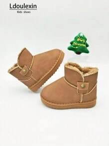 Stivali da neve per bambini per autunno/inverno, stivali con fondo antiscivolo, morbidi e imbottiti, adatti per l'uso quotidiano di bambine e bambini