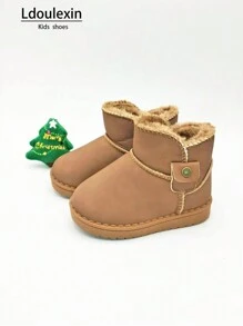 Stivali da neve per bambini per autunno/inverno, stivali con fondo antiscivolo, morbidi e imbottiti, adatti per l'uso quotidiano di bambine e bambini