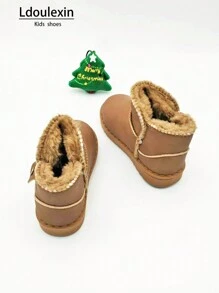 Stivali da neve per bambini per autunno/inverno, stivali con fondo antiscivolo, morbidi e imbottiti, adatti per l'uso quotidiano di bambine e bambini