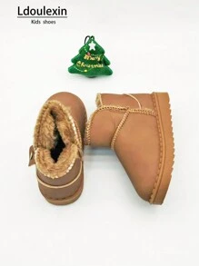 Stivali da neve per bambini per autunno/inverno, stivali con fondo antiscivolo, morbidi e imbottiti, adatti per l'uso quotidiano di bambine e bambini