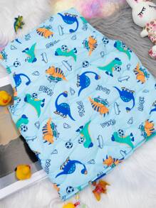 Children's Vest Different Models Dinosaur Design Lightweight Quilted Vest Different Sizes - Dusty Blue - View 4