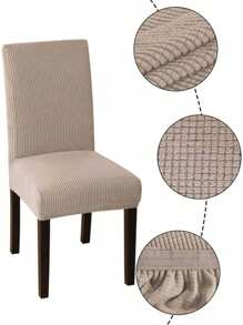 1PC, 4pcs, Corn Grid, L Size Chair Cover, Full Elastic And Thick Chair Cover, Four Seasons Universal, Comfortable And Soft, Wear Resistant To Dirt And Cat Claws, Hotel Restaurant Banquet Office Protective Cover