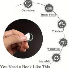 10/20/50 Pcs Clear Ceiling Hooks - Strong Self-Adhesive No Trace, Mini Durable Hooks,Strong Self-Adhesive Strong Hooks For Diy Christmas Decoration And Home Storage, Practical Hooks