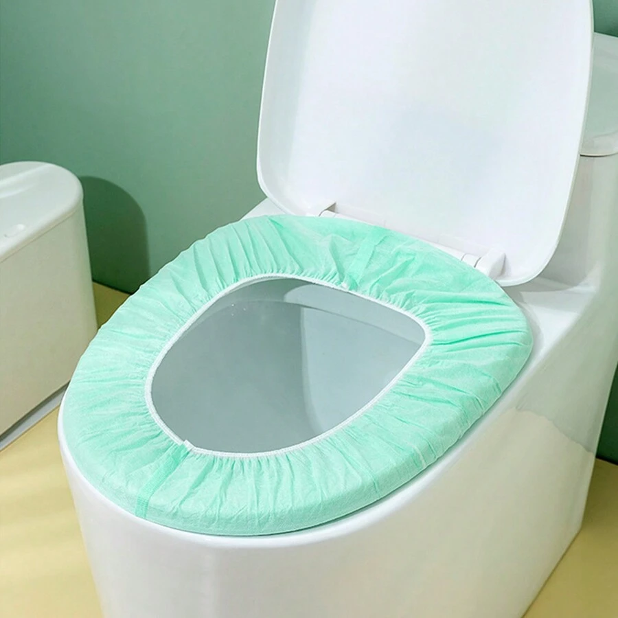 1 件一次性加厚防水马桶座垫，无纺布便携式浴室罩，适用于家庭、酒店和旅行使用浴室装饰秋季装饰 - 彩色 - 查看 1