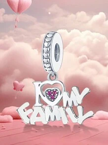 1 Pieza Moda 925 Plata de Ley Serie Ángeles del Amor Encanto Abalorio Adecuado Para Pulseras Brazaletes de Mujer DIY Joyería Elaboración y Equipamientos Diarios Decoración de Joyería Para Niñas, Útiles Escolares Para Estudiantes