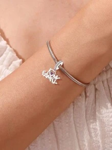 1 Pieza Moda 925 Plata de Ley Serie Ángeles del Amor Encanto Abalorio Adecuado Para Pulseras Brazaletes de Mujer DIY Joyería Elaboración y Equipamientos Diarios Decoración de Joyería Para Niñas, Útiles Escolares Para Estudiantes