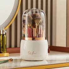 1Pc Makeup Brush Storage Bucket Rotating Home Desktop Dressing Table Divided Eyeliner Eyebrow Powder Brush Barrel Lipstick Box - One Size - View 11