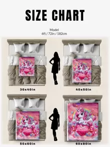 1件定制法兰绒照片毯，个性化礼物，精美圣诞礼物，个性化毯子，带图片的个性化趣味毯子，个性化牛仔照片名字毯，床上用品毯，公主城堡