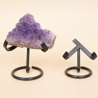 Minimalist Metal Heart Crystal Display Stand, Crystal Ball Natural Stone Base, For Home, Office, Halloween & Decor Home Decor, Room Decor Gifts Birthday Graduation Back To School School Supplies