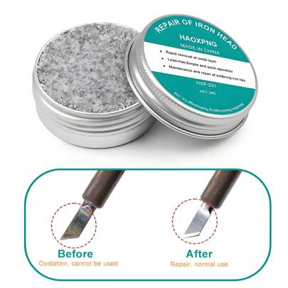 HAOXPNG Odświeżacz grotu lutownicy Nieprzywierający krem lutowniczy Pasta czyszcząca Odświeżacz grotu lutownicy Tlenek cyny Aktywator grotu