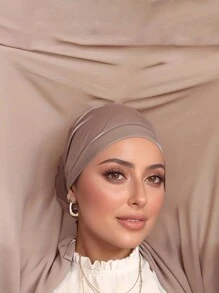 1 套女士方便附送莫代尔软帽雪纺头巾 - 彩色 - 查看 5