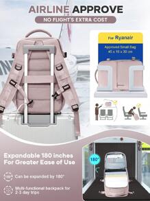 Mochila de viaje para mujer, cumple con los estándares de equipaje de mano de aerolíneas, mochila de viaje de negocios, mochila de equipaje estudiantil, mochila de senderismo, mochila impermeable para artículos personales, mochila de gran capacidad, adecuada para trabajo, viajes de negocios, vacaciones, actividades universitarias al aire libre, un regalo ideal para mamá, hija, amigos - Multicolor - Ver 9