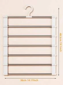 1pc Space-Saving Foldable Pants Rack Multi-Functional Pants Hanger Ladder Hanging Pants Folding Pants Hanger Stainless Steel Pants Hanging Pants Clip Multi-Layer Non-Marking Storage Hanging Pants Changeableness Steel Trouser Organizer, Suitable For Jeans, Leggings And Pants Dress Pants Shoes Jeans Boots Skirt,Spring,Minimalist,Summer Tops