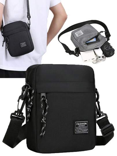 Fashionable Multi-Function Large Capacity Nylon Shoulder Bag, Wear-Resistant For Work, Coin & Phone Pouch Chest Bag Side Bags Satchel Bag Hobo Bag Hip Bag Christmas Holiday Thanksgiving Gifts Funny Gifts Break Bag Pack Cross Body Bag School Supplies Mini Bag Small Bag Purse Sling Bag Side Bags New Life Items For Students Purse Essentials Small Bag Body Bag Mobile Phone Bag Canvas Tote Bag Camera Bag