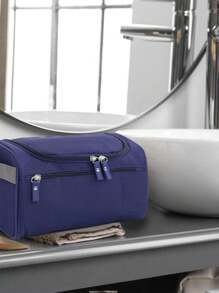 1 geantă de toaletă de călătorie suspendată, fabricată din țesătură de nailon impermeabilă de înaltă calitate, cu fermoar premium, cârlige integrate, compactă și ușoară, potrivită pentru geantă de machiaj, geantă de ras pentru bărbați, organizator de cosmetice pentru femei, geantă de duș, geantă de depozitare pentru baie, geantă de ras, pachet convenabil, geantă de călătorie, kit de igienă etc. Genți de machiaj Organizator de machiaj Organizator de machiaj Depozitare machiaj Rechizite școlare