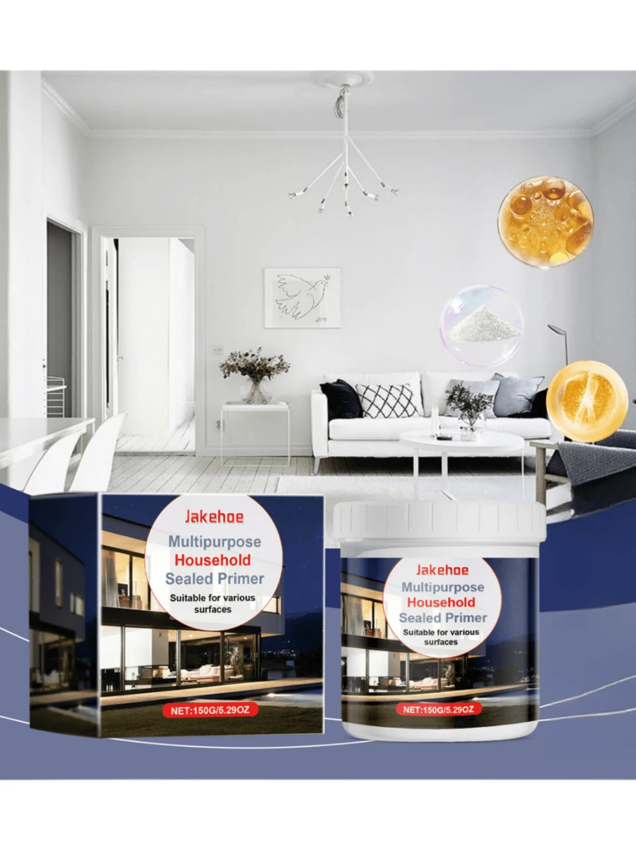 Multi-Purpose Indoor/Outdoor Sealer & Primer, Covers Wall, Floor, Anti-Dust Coating For Home, (Style With Or Without Gloves Will Be Randomly Shipped) - Multicolor - View 1