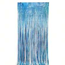 1 pieza Cortina de ventana con rayas de colores del arcoíris, cortina de fondo para decoración de fiesta de carnaval, adecuada para boda, baby shower, propuesta, graduación, Navidad, Año Nuevo - Multicolor - Ver 17