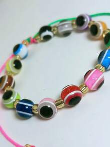 Pulsera ojo turco G pulsera de protección amuleto de la suerte - Multicolor - Ver 4