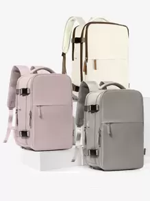 Mochila de viaje para mujer, cumple con los estándares de equipaje de mano de aerolíneas, mochila de viaje de negocios, mochila de equipaje estudiantil, mochila de senderismo, mochila impermeable para artículos personales, mochila de gran capacidad, adecuada para trabajo, viajes de negocios, vacaciones, actividades universitarias al aire libre, un regalo ideal para mamá, hija, amigos - Multicolor - Ver 2