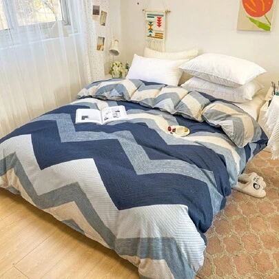 1pc Thick Polyester Floral Print Duvet Cover Set, Machine Washable, Suitable For Bedroom, Boys/Girls Dorm Bedding (1 Duvet Cover, No Filling), All Products Do Not Include Comforter/Filling, With Corner Ties