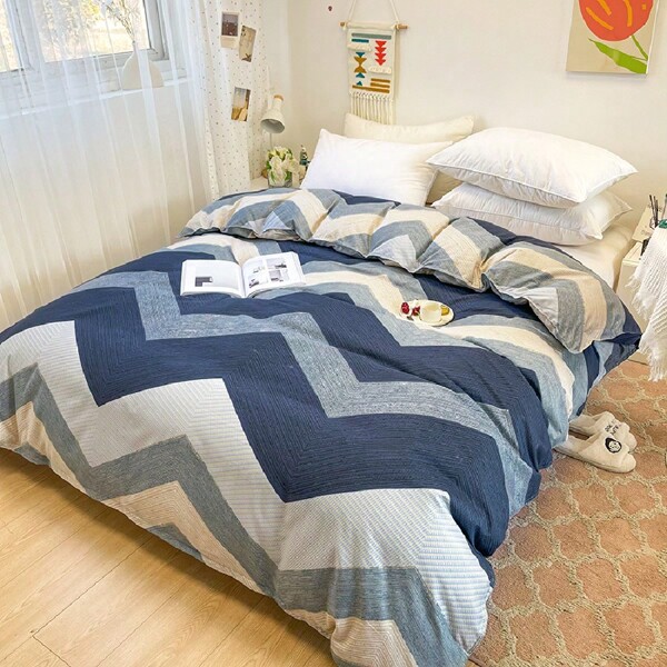 1pc Thick Polyester Floral Print Duvet Cover Set, Machine Washable, Suitable For Bedroom, Boys/Girls Dorm Bedding (1 Duvet Cover, No Filling), All Products Do Not Include Comforter/Filling, With Corner Ties