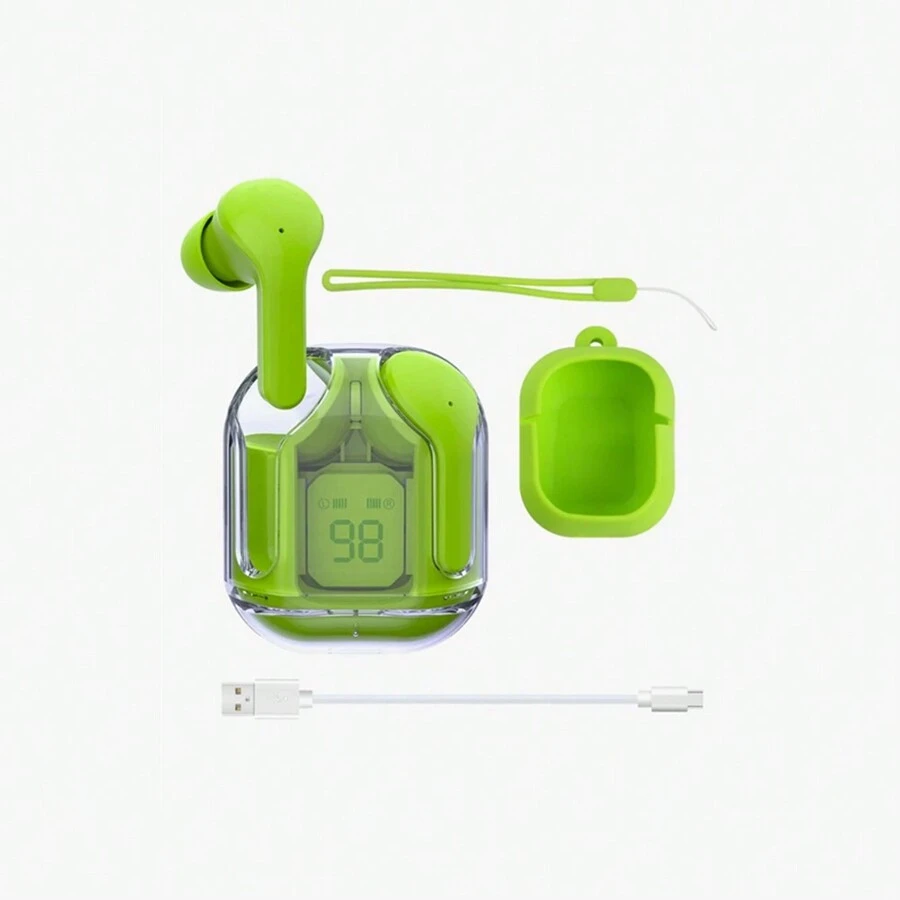 入耳式无线耳塞，适用于游戏/运动/户外/休闲/睡眠，LED 数字显示，适合长跑和户外活动 - 綠色 - 查看 1