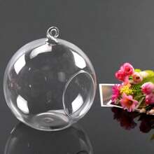 1 pièce Vase en verre suspendu créatif - design sphérique transparent pour l'hydroponique et les arrangements floraux décoratifs, parfait pour les mariages, les fêtes et les cadeaux de décoration pour la maison, anniversaires, remises de diplômes, jardin, extérieur, jardinière, pot de plante, jardinage