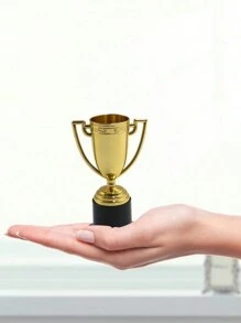 6pcs Gold Trophy Props For Birthday Parties, Student Rewards, And Photo Shoots - Gold - View 3