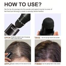 VERONNI 发际线轮廓粉棒,发际线阴影粉头发蓬松粉轮廓发际线填充前额发际线,临时发际线粉棒适用于稀疏头发 - 彩色 - 查看 4