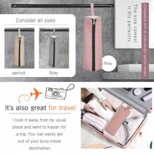 1 pieza Bolsa resistente al calor para plancha de pelo, bolsa de almacenamiento para alisador con diseño colgante, resiste hasta 300°C - Multicolor - Ver 3