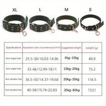 Adjustable Thick Dog Collars, Non-Choke Large Breed Pet Neck Collar - Green - View 2