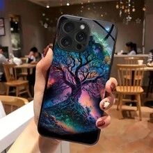 Colorful Tree HD Printed Glass Phone Case Compatible With IPhone/Samsung/Huawei/Xiaomi/Redmi/OPPO/OnePlus/Infinix - Multicolor - View 5