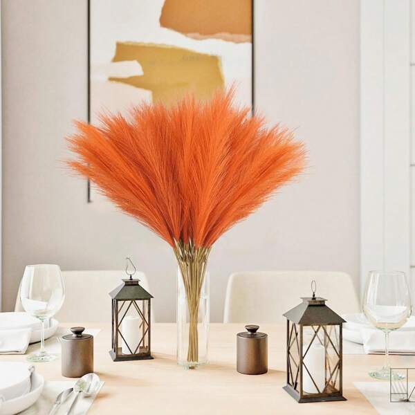 20 pezzi di decorazione in erba pampa finta, 55 cm di altezza, rami artificiali in erba pampa finta per riempire vasi, decorazione floreale per casa, matrimoni, stile bohémien