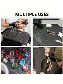 Disposable Pink Black Nail Art Table Mat 3 Lays Waterproof Foldable Clean Pads Tablecloth Cleaning Manicure Napkins,Multifunction Beauty Tattoo Dental Drapes Waterproof Tablecloth Manicure Tool - Multicolor - View 10